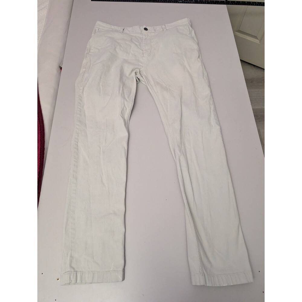 Outerknown Men's S.E.A. Legs Chino Pants Size 34 Organic Cotton Stretch Beige